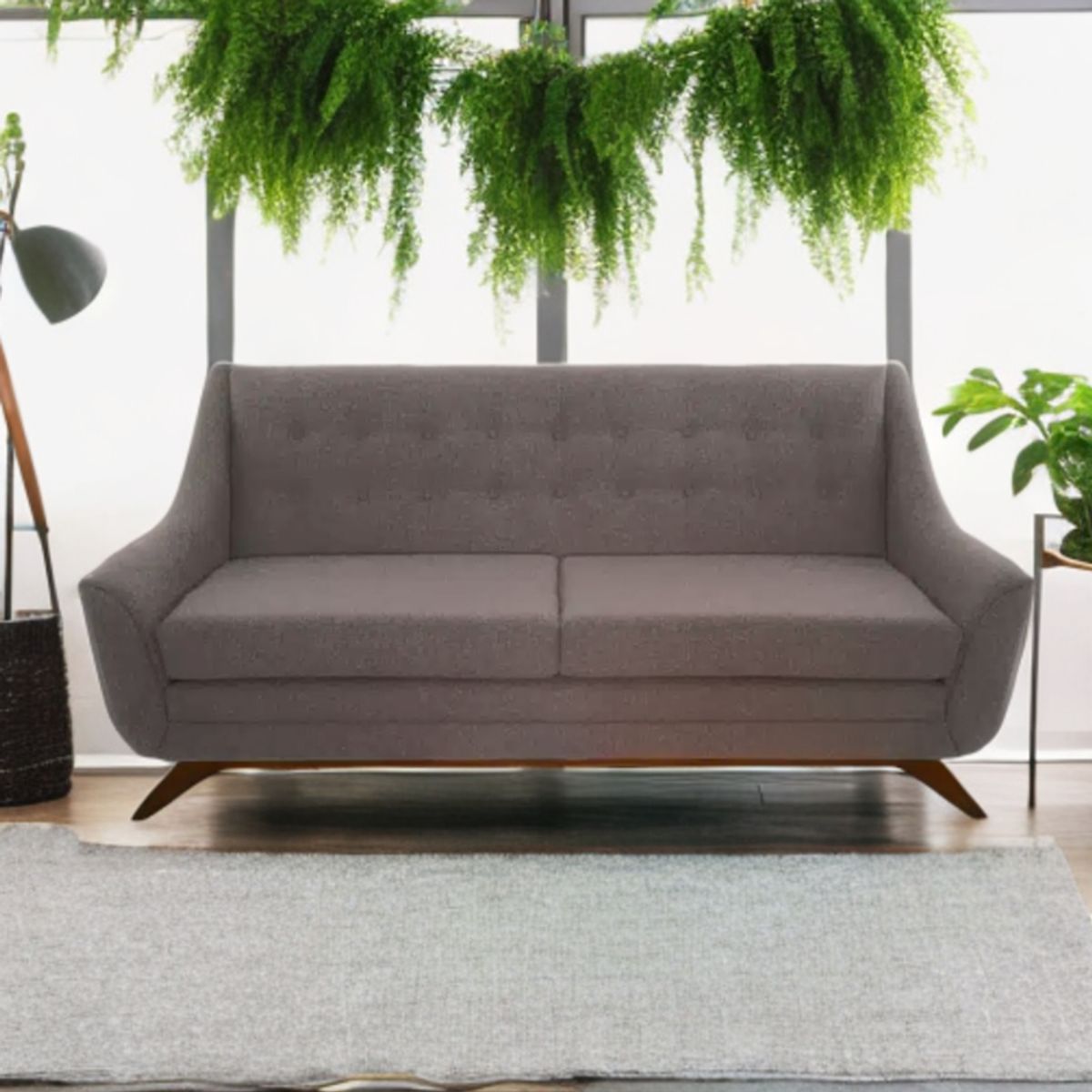 HOGAR & SPACIOS - HYS SOFA 2 CUERPOS SORNEL GRIS