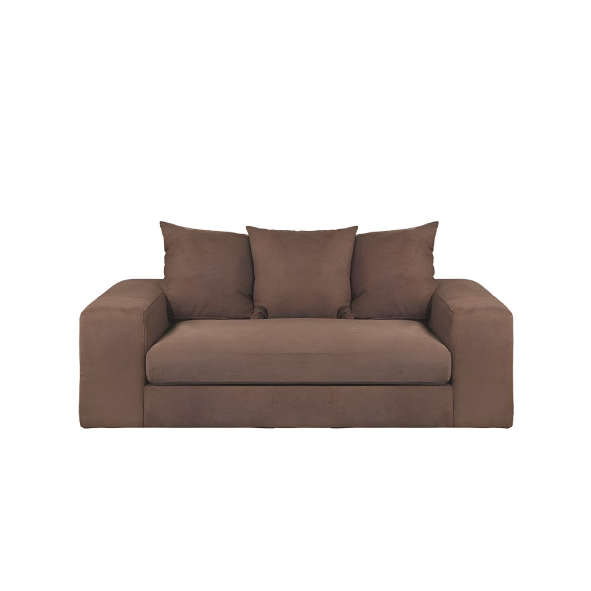 HOGAR & SPACIOS - HYS SOFA 2 CUERPOS BIRJT MARRON