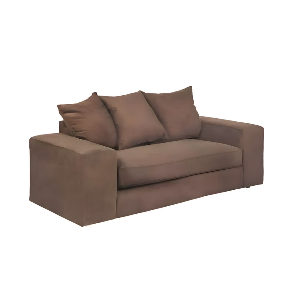HOGAR & SPACIOS - HYS SOFA 2 CUERPOS BIRJT MARRON