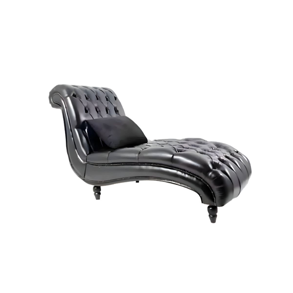 HOGAR & SPACIOS - HYS SILLON ZURICH CAPITONE NEGRO