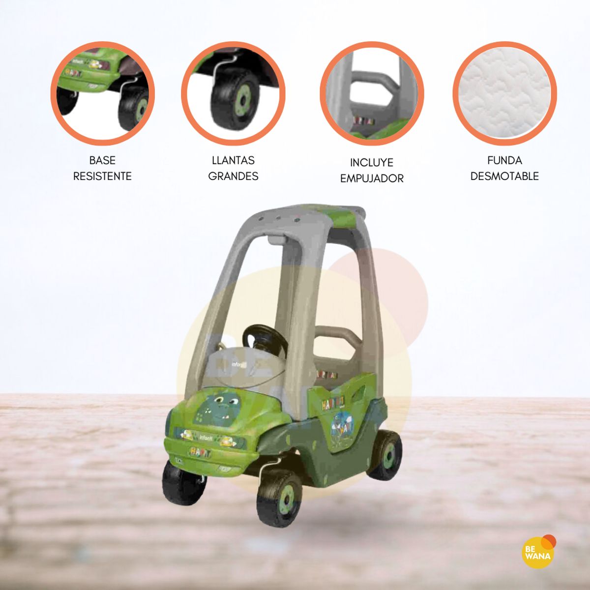 INFANTI - Correpasillo Huevito para Niños «DINOSAURIO»