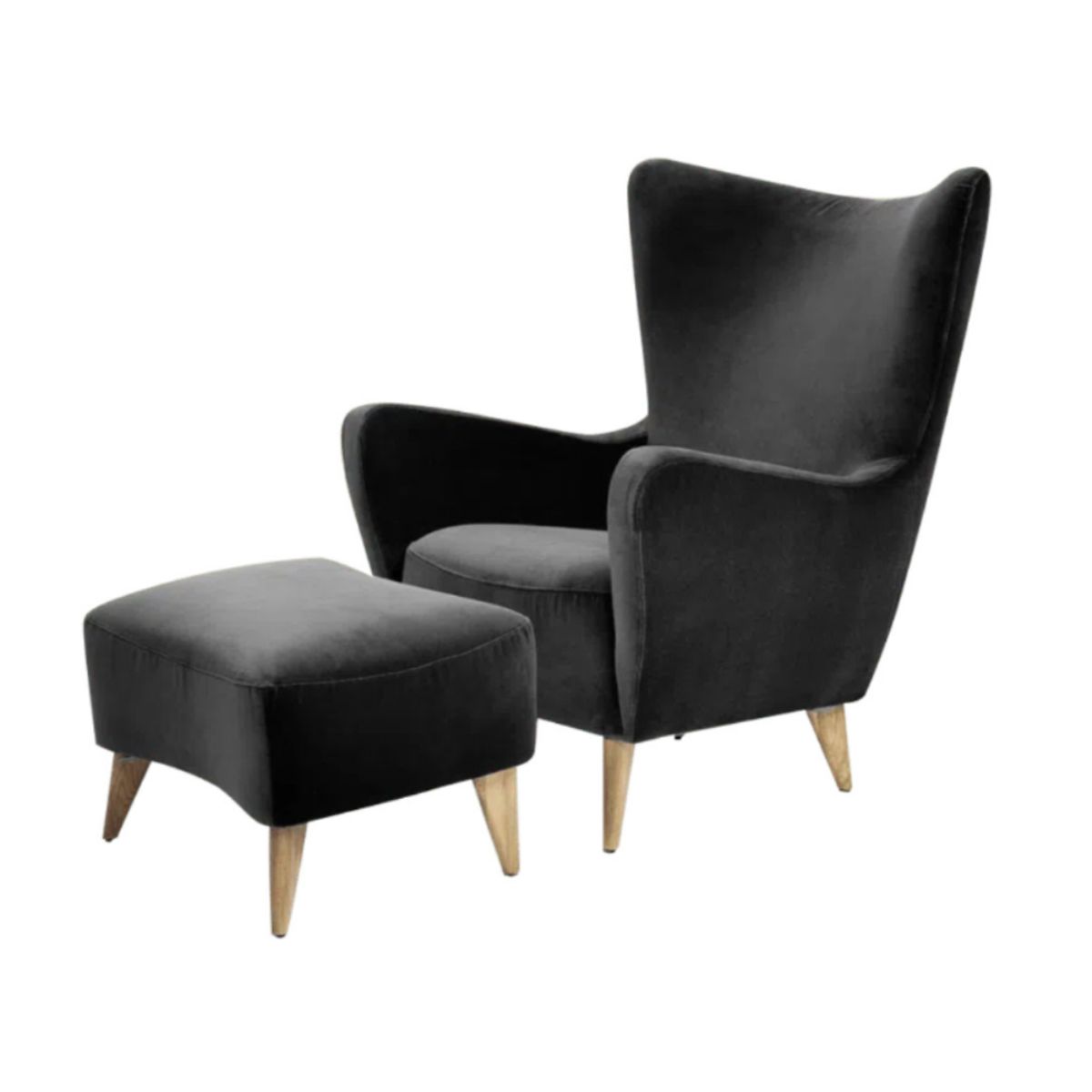 HOGAR & SPACIOS - HYS SILLON NATOS BANQUETA NEGRO
