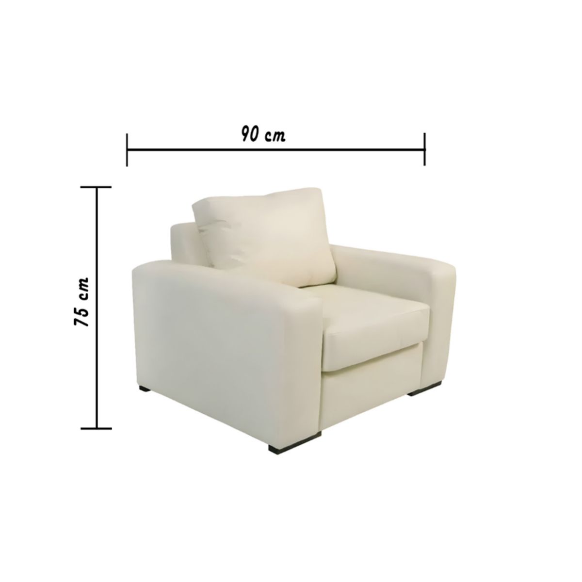 HOGAR & SPACIOS - HYS SILLON GRAFA BLANCO