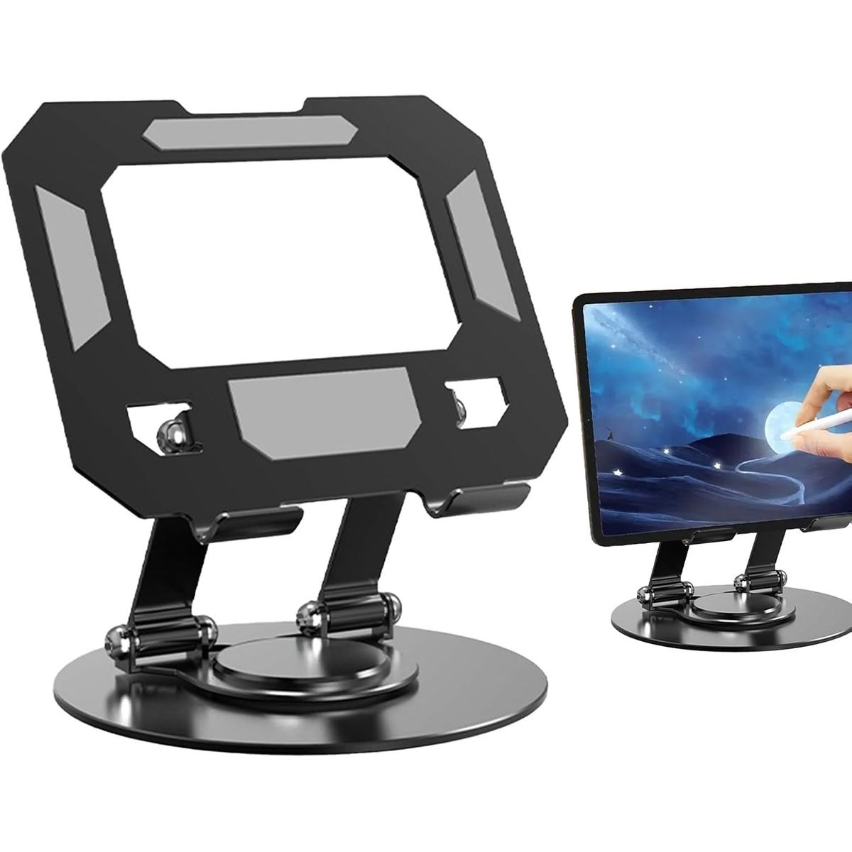 GENERICO - Soporte Base de Aluminio Para Celulares Tablets Ipad Giro 360°