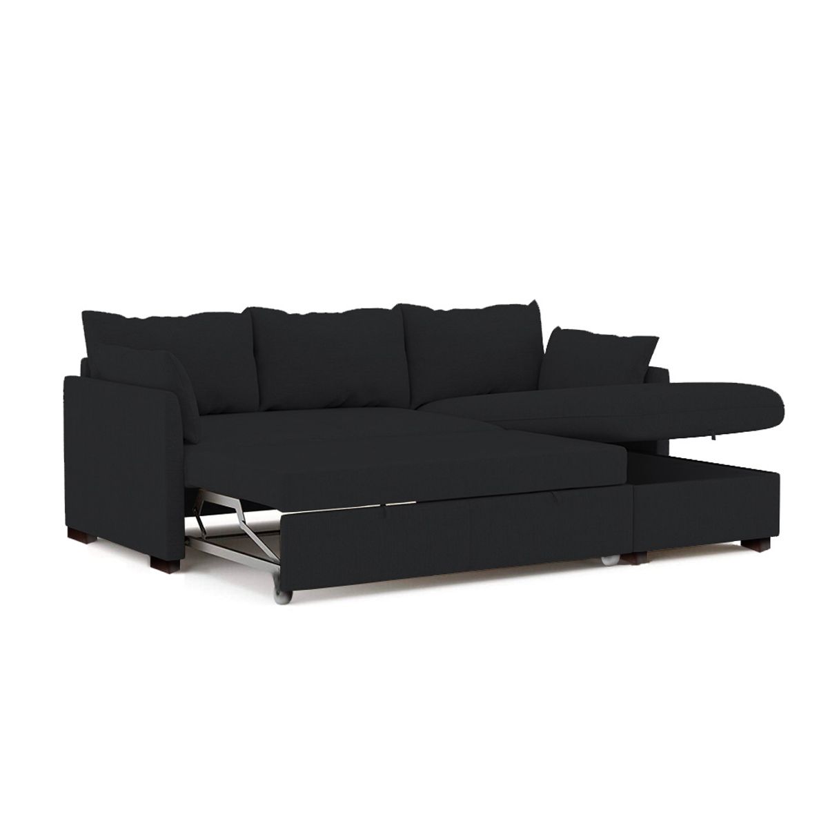 BARAKA HOME - Sofá Cama Multifuncional Veria 3 cuerpos - Negro