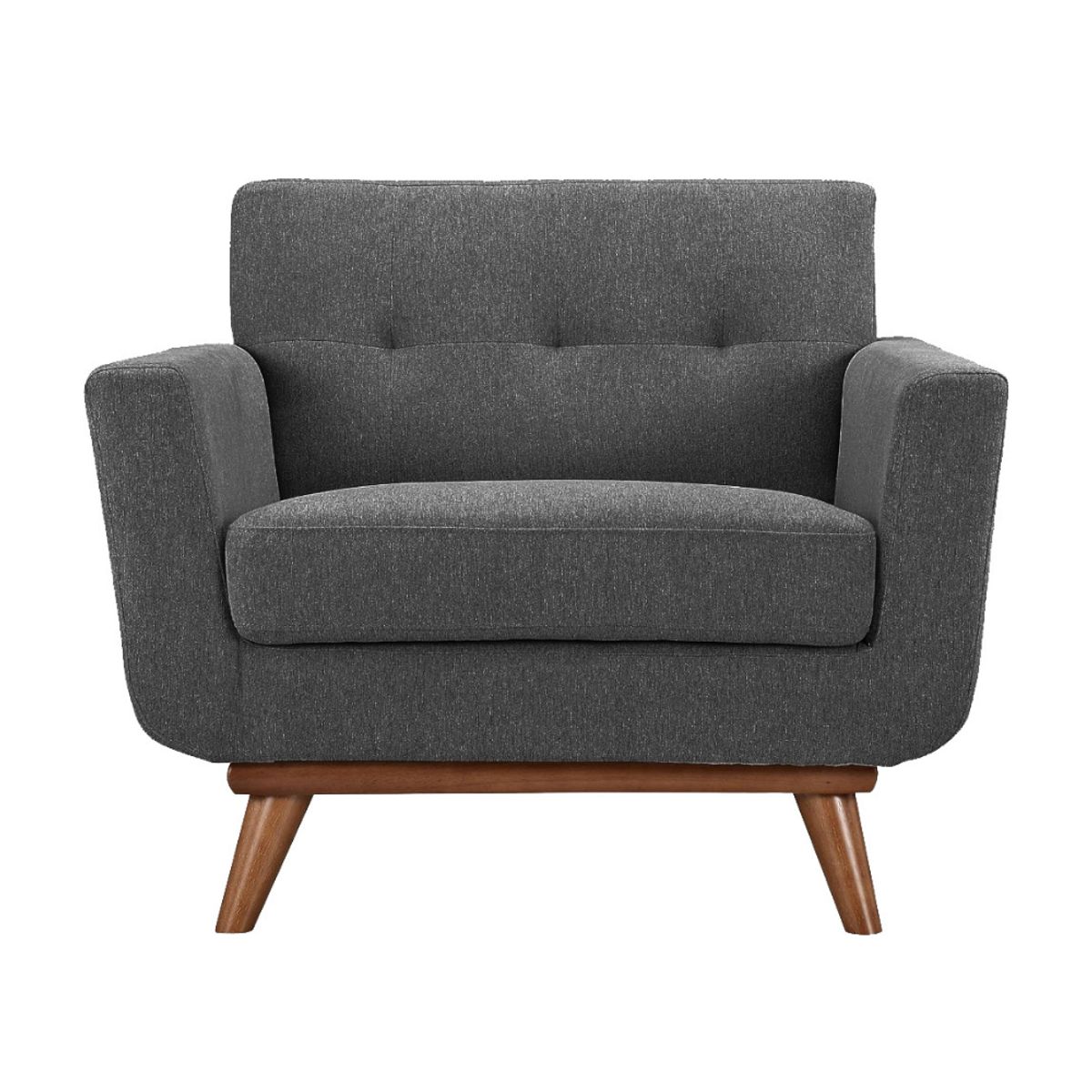 HOGAR & SPACIOS - HYS SILLON BANQUETA NAIA GRIS OSCURO