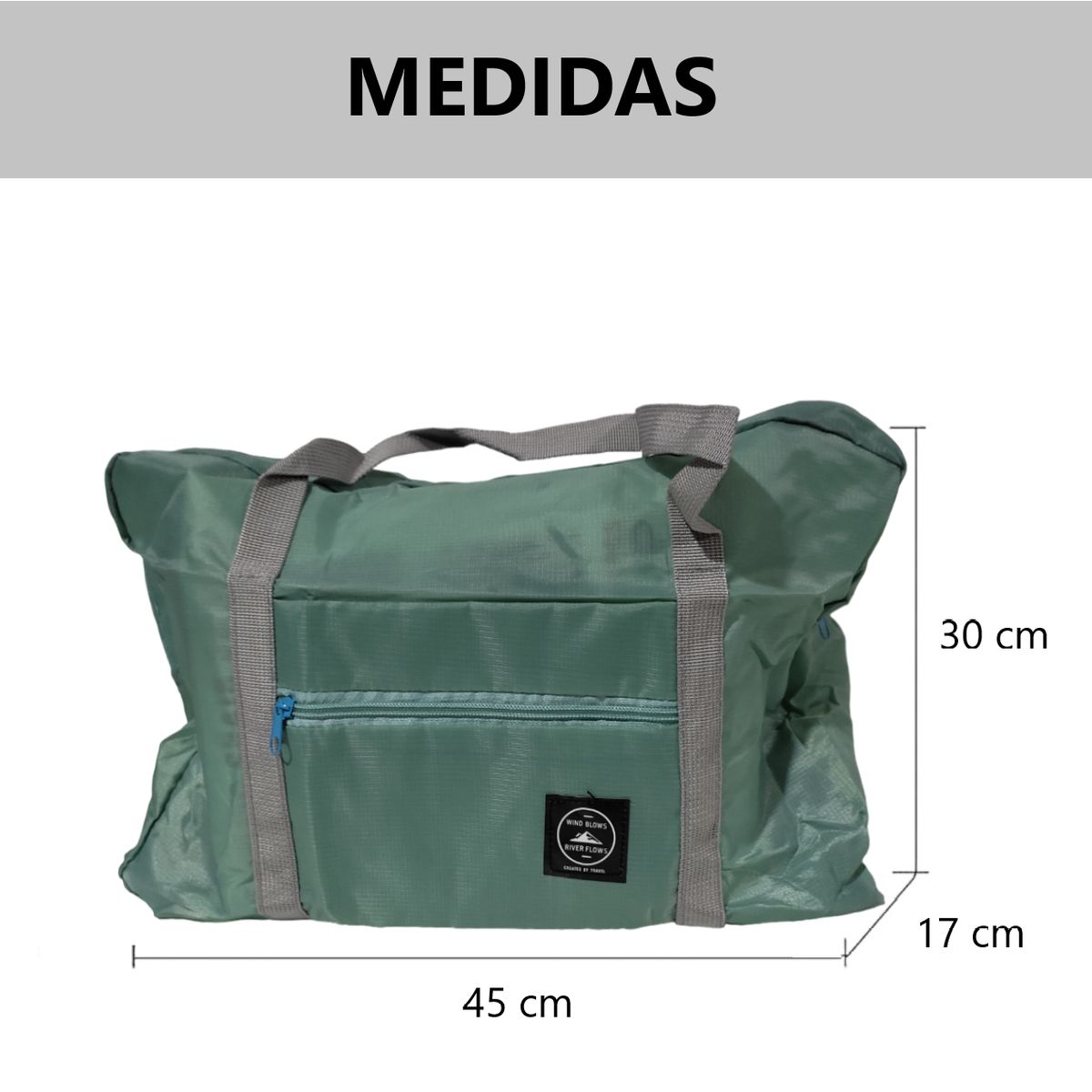 GENERICO - Bolsos de mano para viaje nylon - 45x17x30 cm