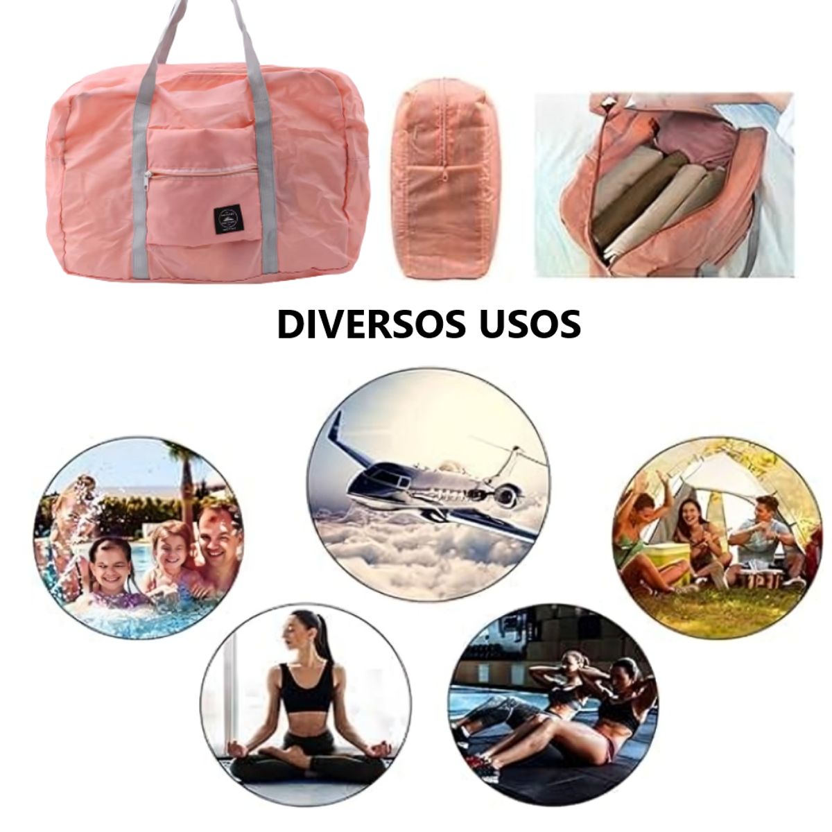 GENERICO - Bolsos de mano para viaje nylon - 45x17x30 cm