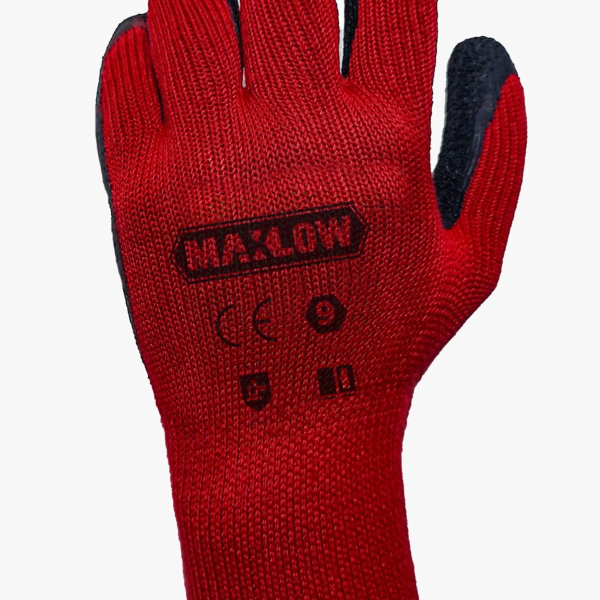 MAXLOW - Guante Multiuso Latex T10 Rojo  - Pack x 6