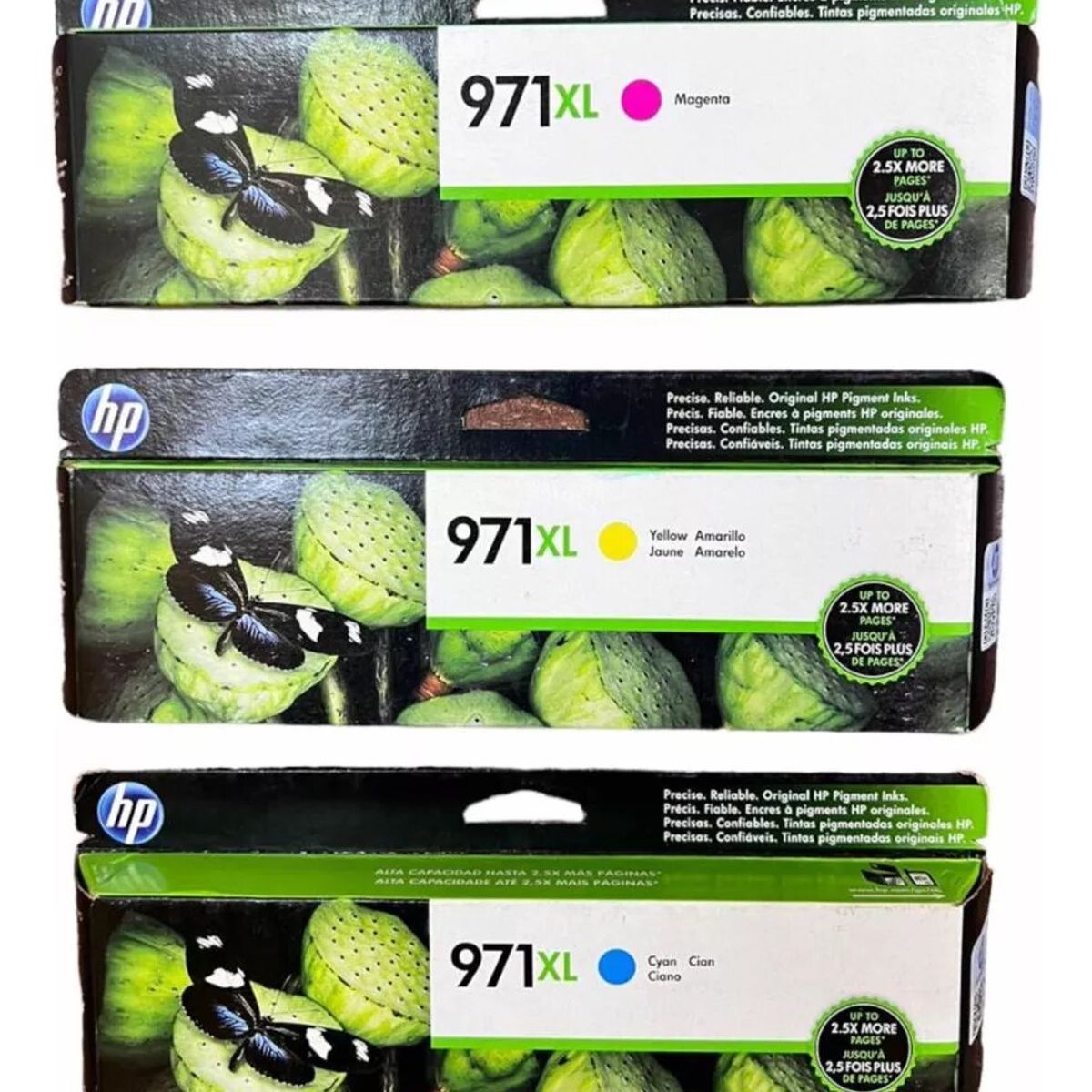 HP - Kit Tinta HP 970XL 971XL Cyan Magenta Amarillo Negro