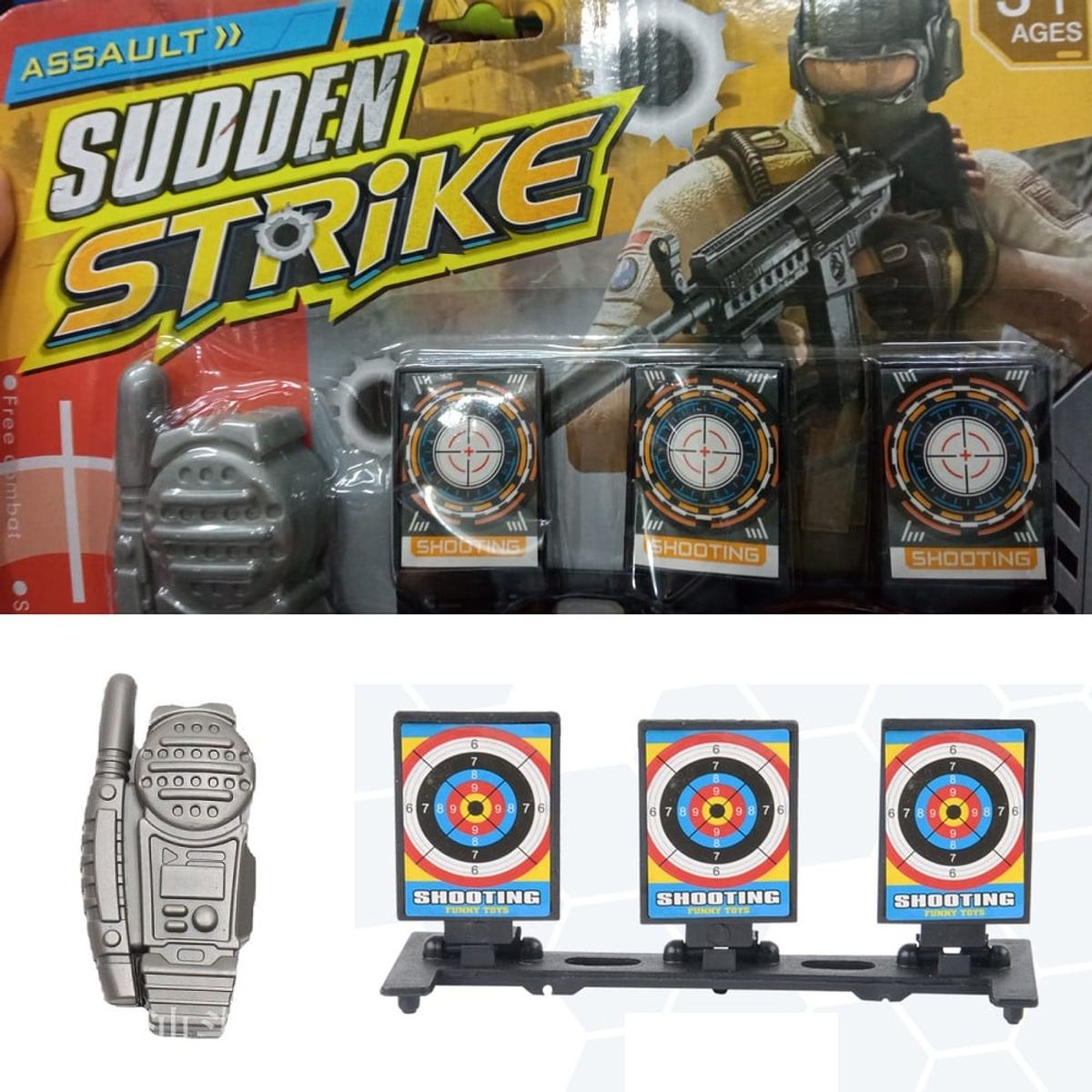 GENERICO - Pistola de juguete con accesorios disparador de dardos