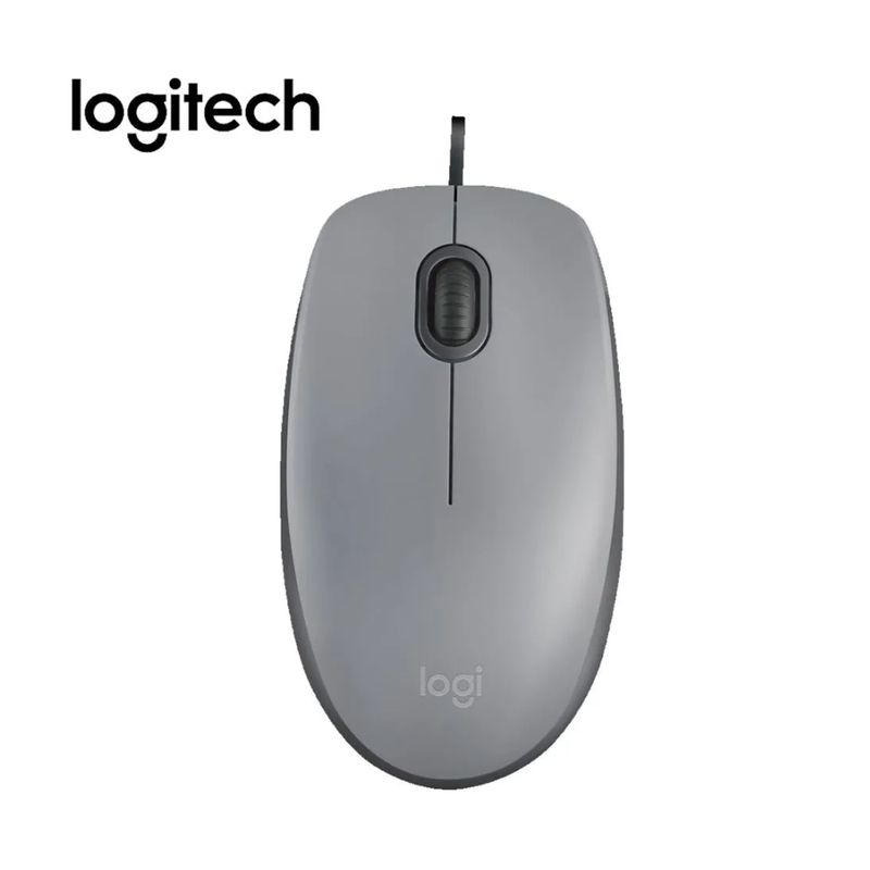 LOGITECH - MOUSE LOGITECH M110 SILENT OPTICO CON CABLE PLATA