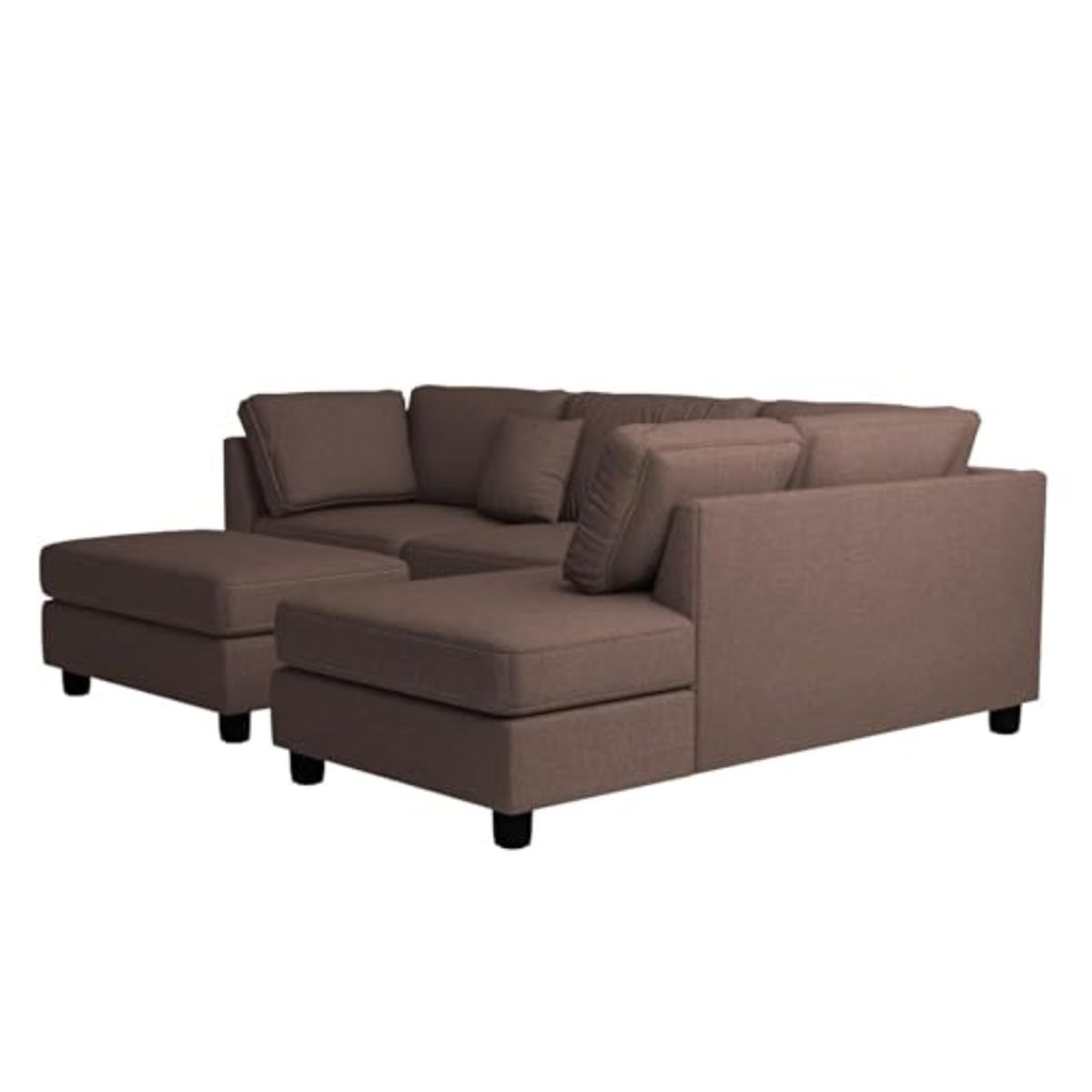 HOGAR & SPACIOS - HYS SECCIONAL DERECHO ASTURIAS BANQUETA MARRON