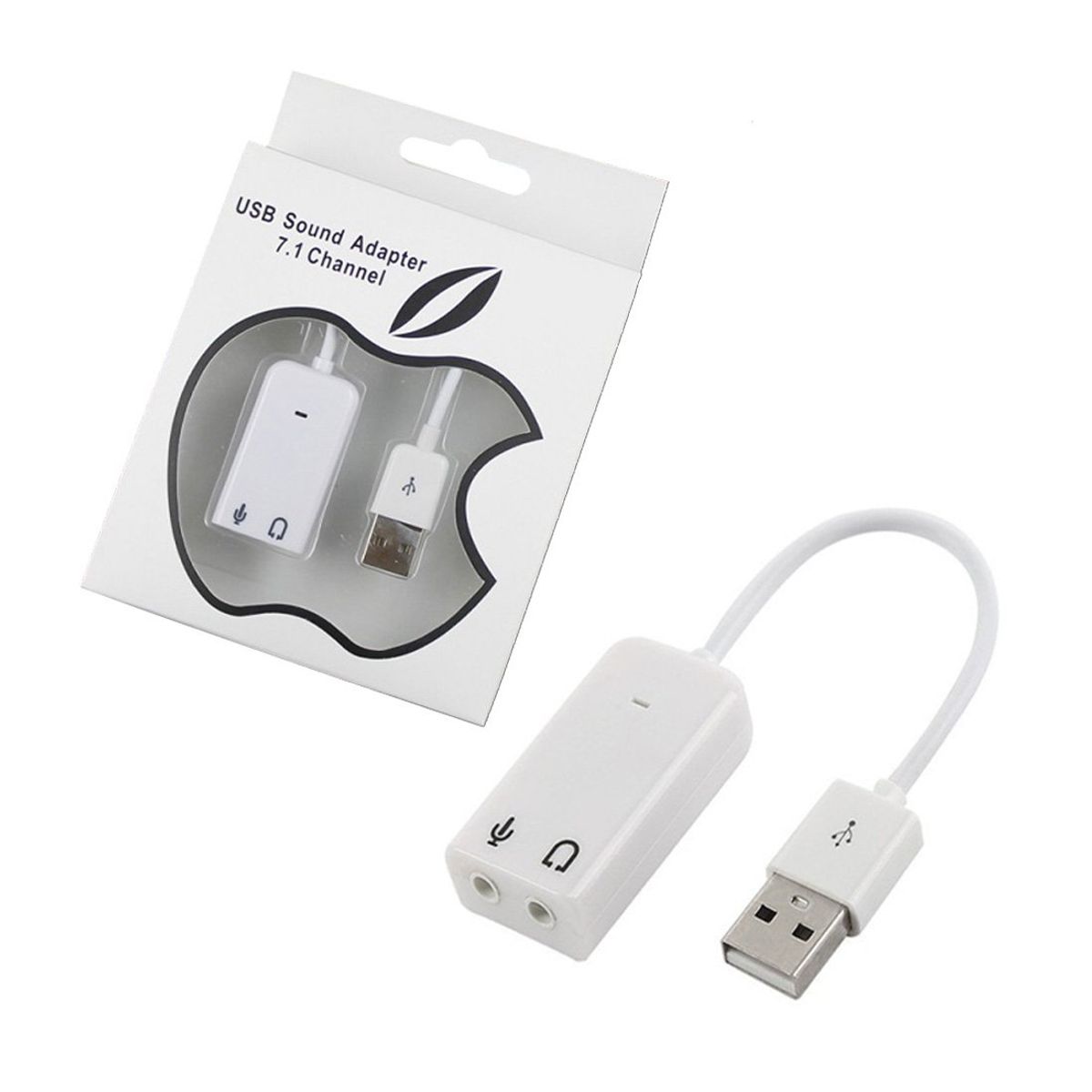 OEM - Adaptador USB 2.0 a Jack 3.5 mm Audio, Parlante y Micrófono