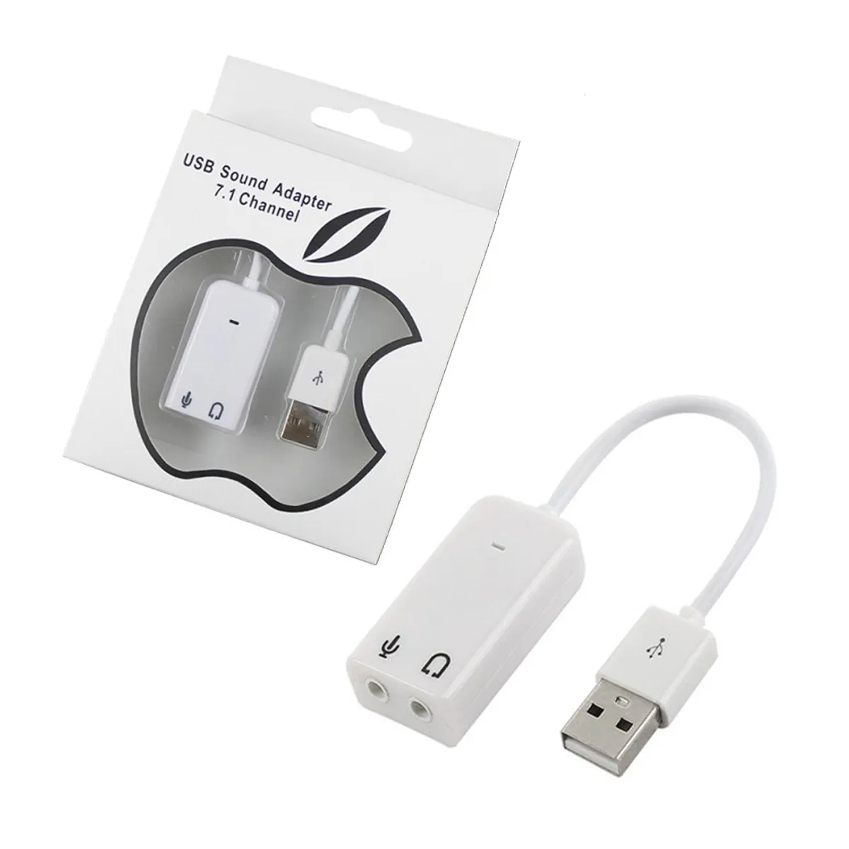 OEM - Adaptador USB 2.0 a Jack 3.5 mm Audio, Parlante y Micrófono