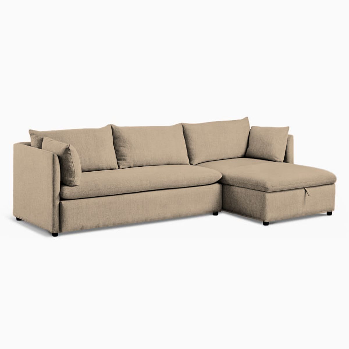 BARAKA HOME - Sofá Seccional Veles con Almohada 4 cuerpos - Beige Claro