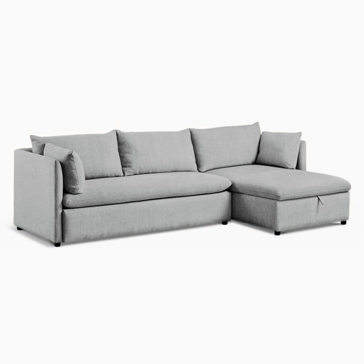 BARAKA HOME - Sofá Seccional Veles con Almohada 4 cuerpos - Gris Claro