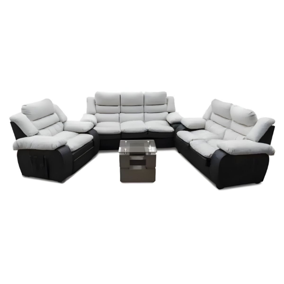 HOGAR & SPACIOS - HYS SALA 3 2 1 MESA CENTRO RIN BLANCO