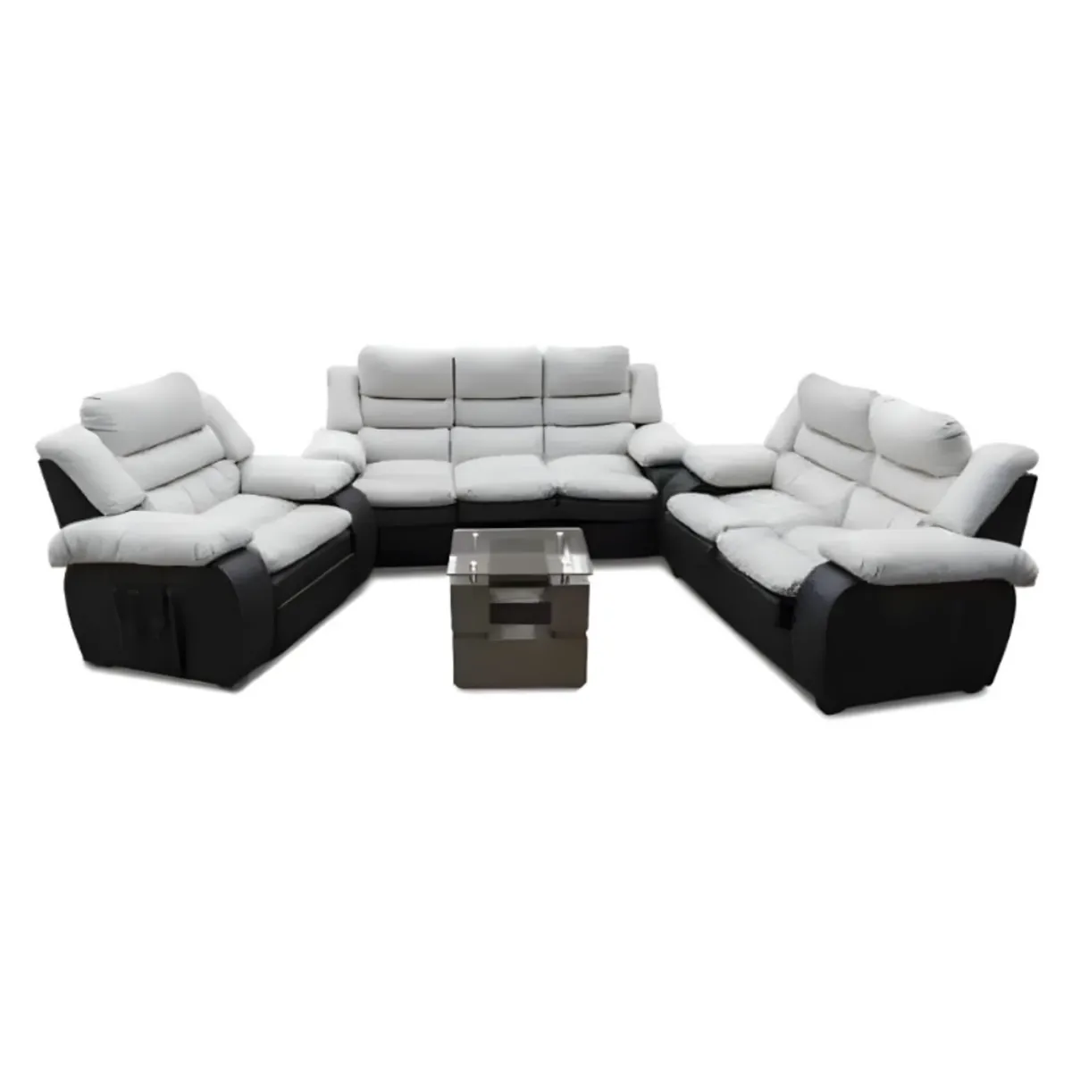 HOGAR & SPACIOS - HYS SALA 3 2 1 MESA CENTRO RIN BLANCO