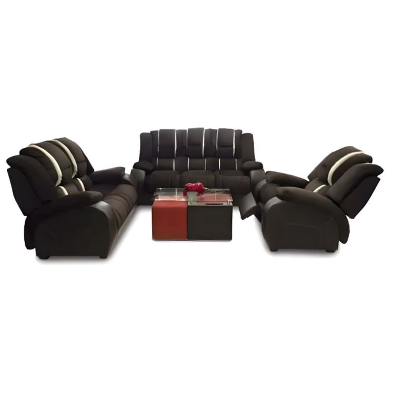 HOGAR & SPACIOS - HYS SALA 3 2 1 MESA CENTRO MEGAN MARRON