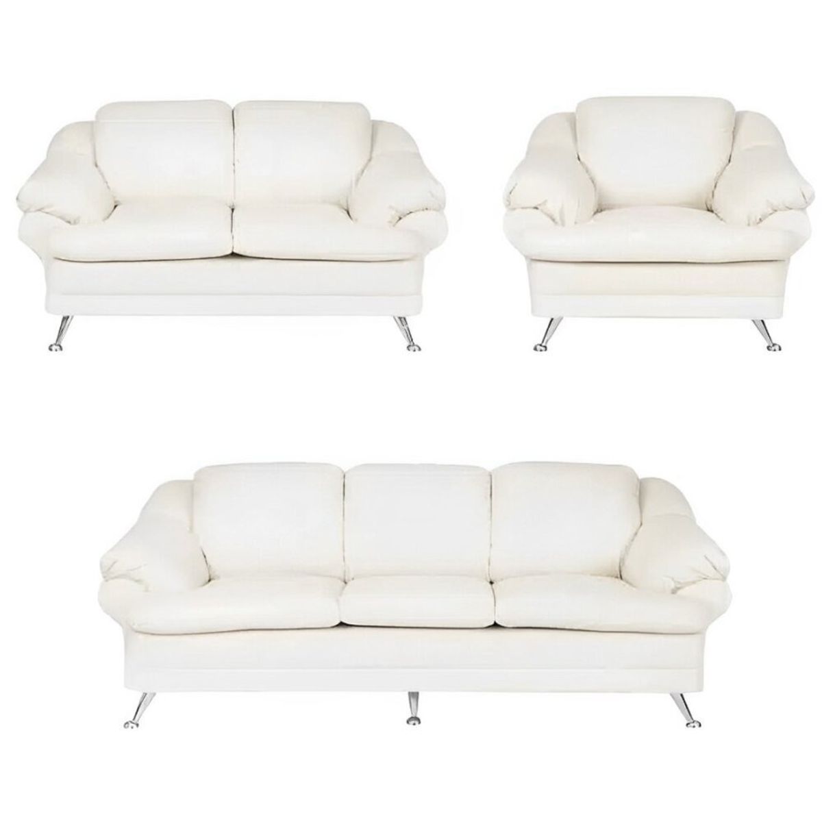 HOGAR & SPACIOS - HYS SALA 3 2 1 LOIRA BLANCO