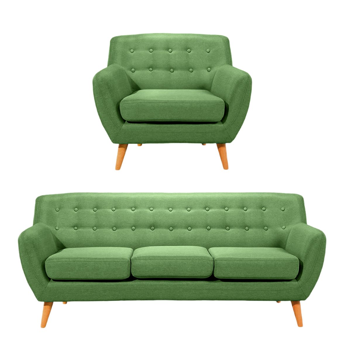 HOGAR & SPACIOS - HYS SALA 3 1 ZACK VINTAGE VERDE PALIDO