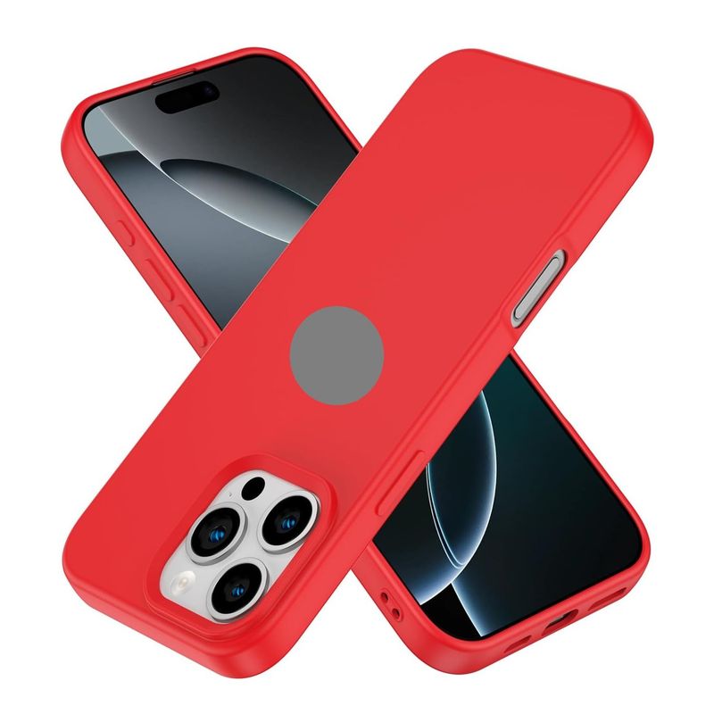 GENERICO - Case de Silicona para iPhone 16 Pro - Rojo