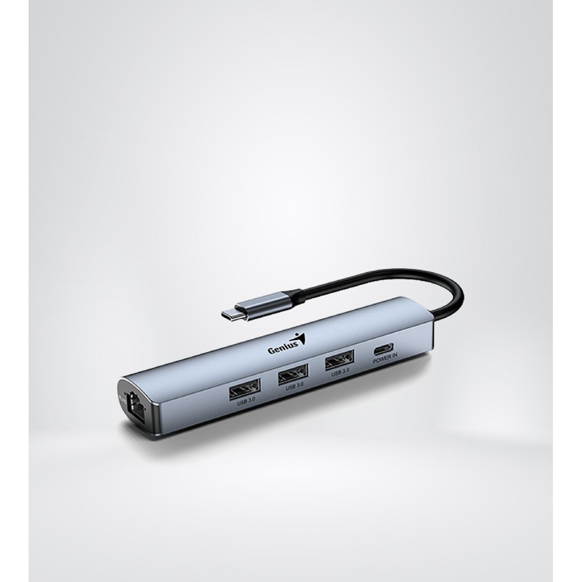 GENIUS - HUB USB-C GENIUS  GIGABIT ETHERNET 1-USB-C 3-USB-A