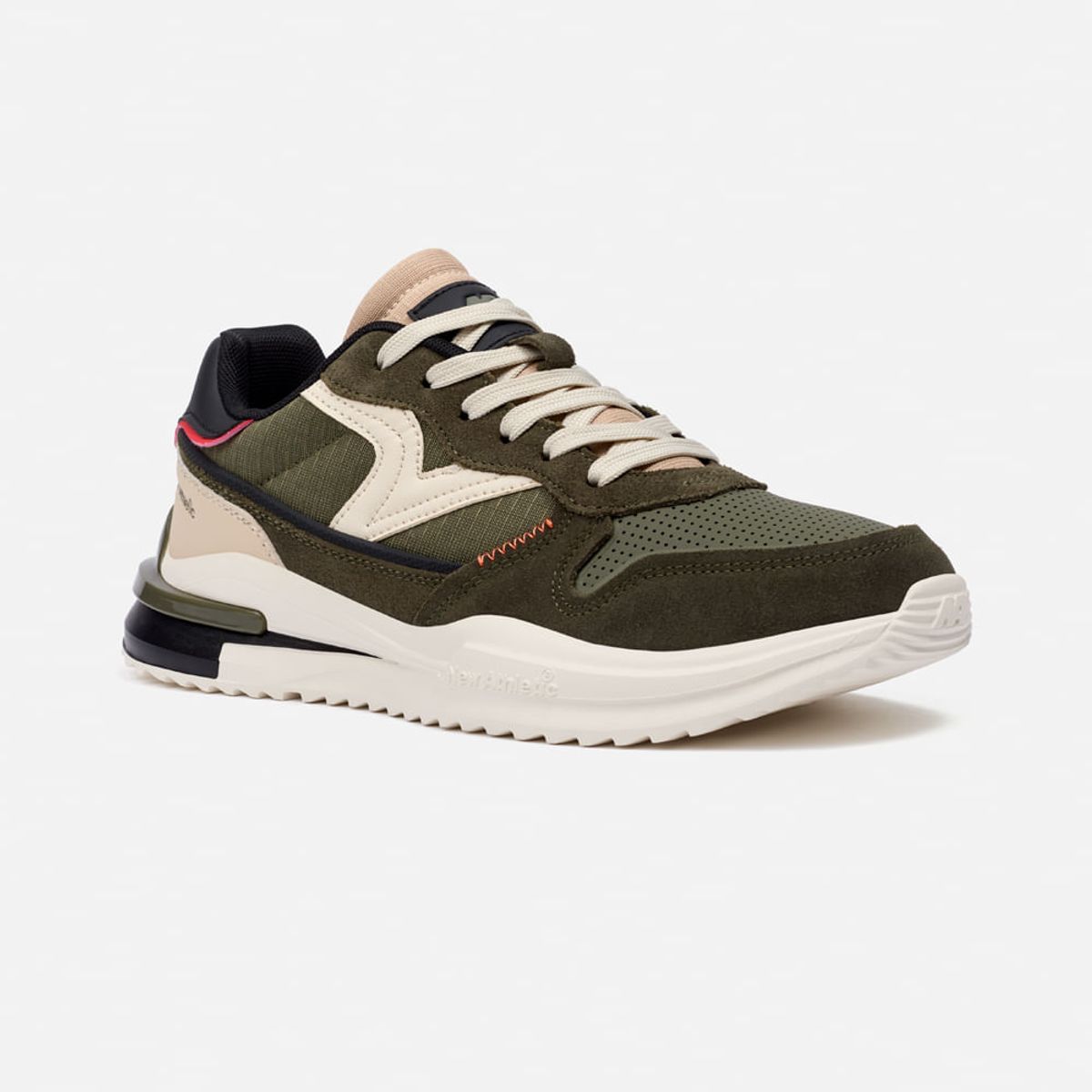 NEW ATHLETIC - Zapatillas New Athletic Lifestyle Rubbing126 Verde Militar Con Beige Hombre