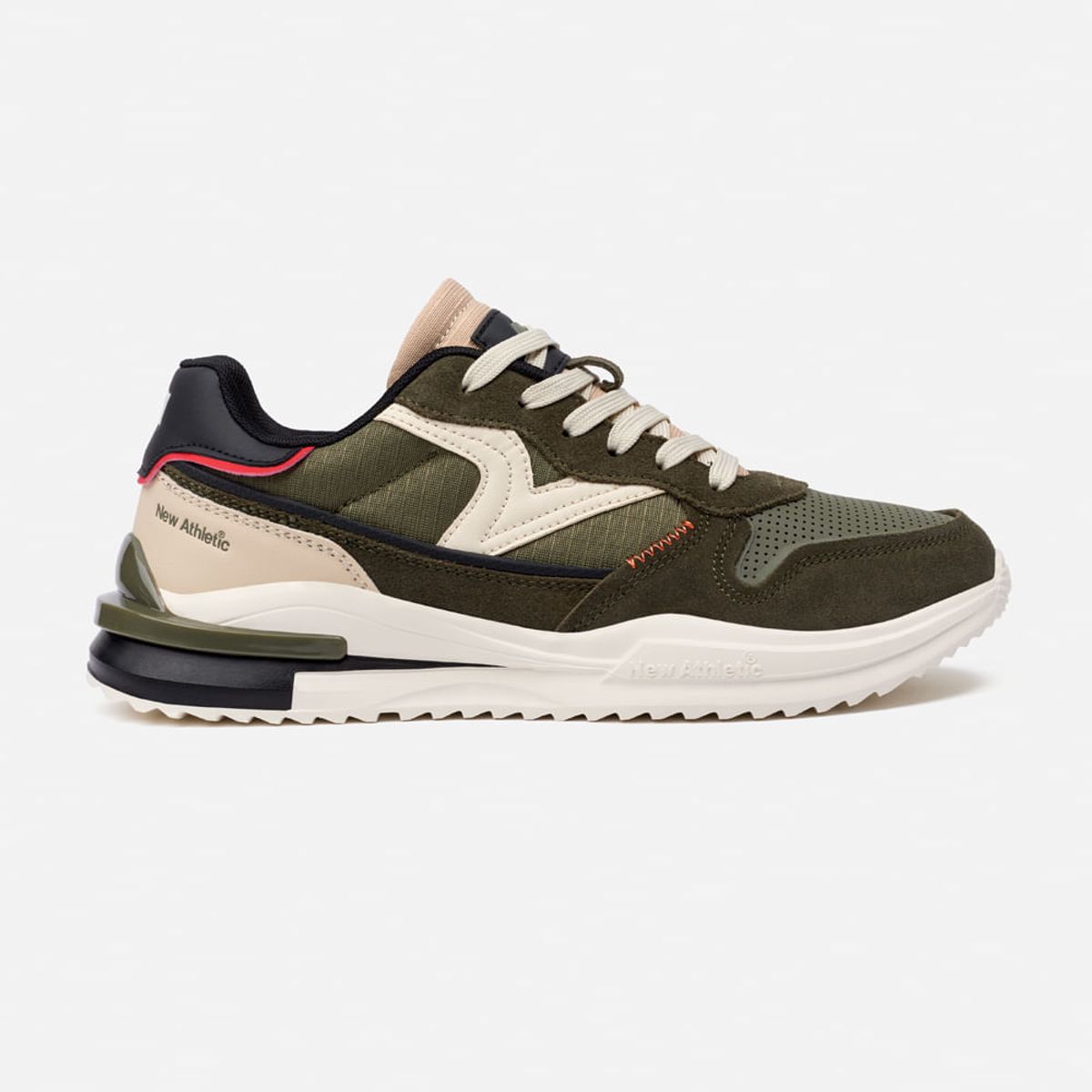 NEW ATHLETIC - Zapatillas New Athletic Lifestyle Rubbing126 Verde Militar Con Beige Hombre