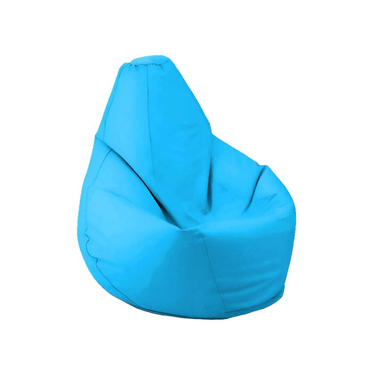 HOGAR & SPACIOS - HYS PUFF PERA CELESTE CELESTE AGUA