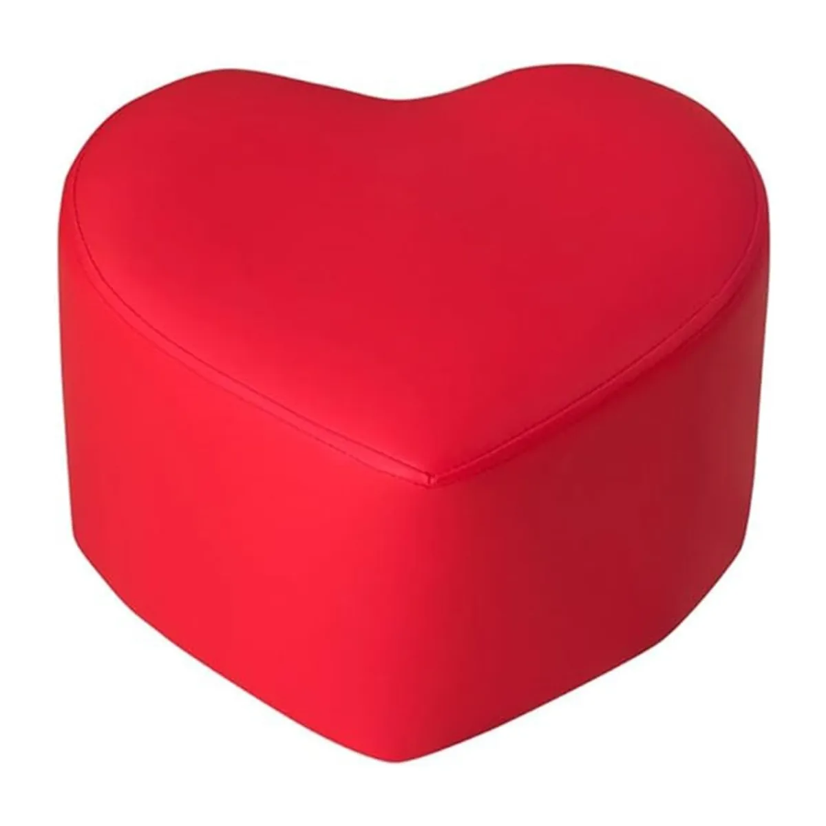 HOGAR & SPACIOS - HYS PUFF AMOUR ULTRACUERO ROJO