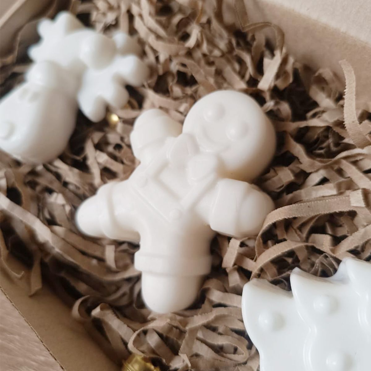 GENERICO - Gift Set 3 Velas Navidad Aromáticas Figuras Aleatorias Reno Árbol y Muñeco