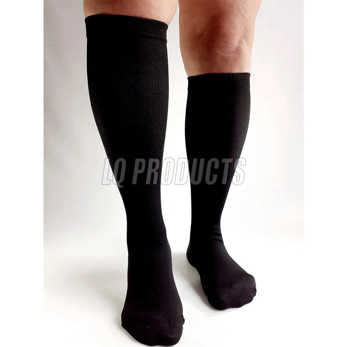 GENERICO - 2 Pares Medias Compresión Antivarices 15-20 mmHg Hasta La Rodilla