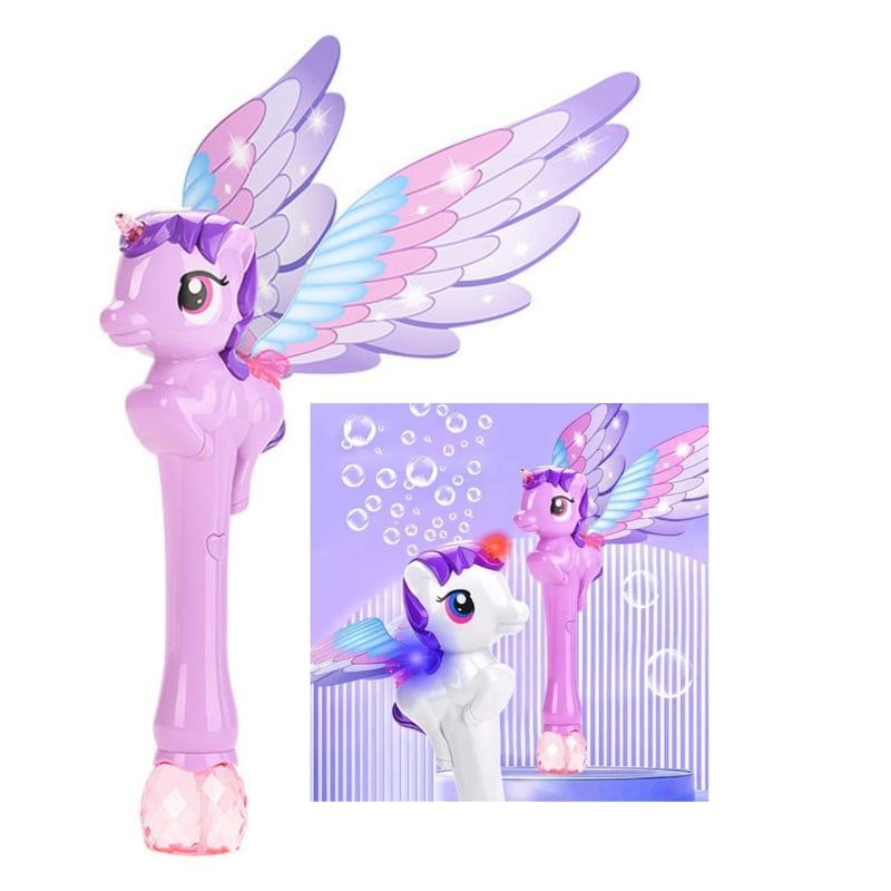 OEM - Varita De Burbujas Unicornio Con Luz Y Sonido Para Niñas