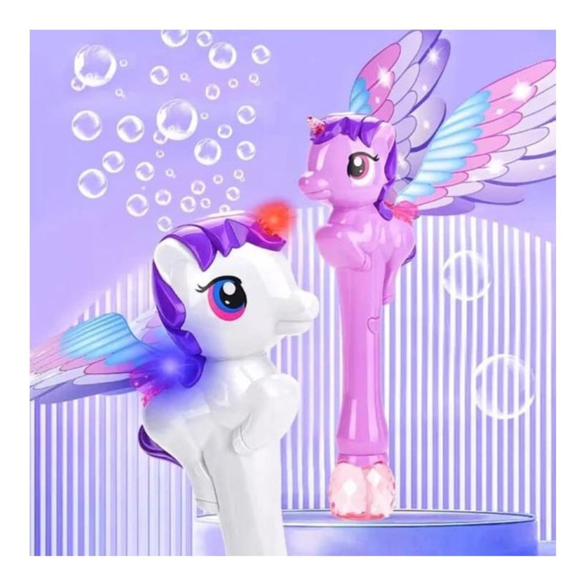 OEM - Varita De Burbujas Unicornio Con Luz Y Sonido Para Niñas