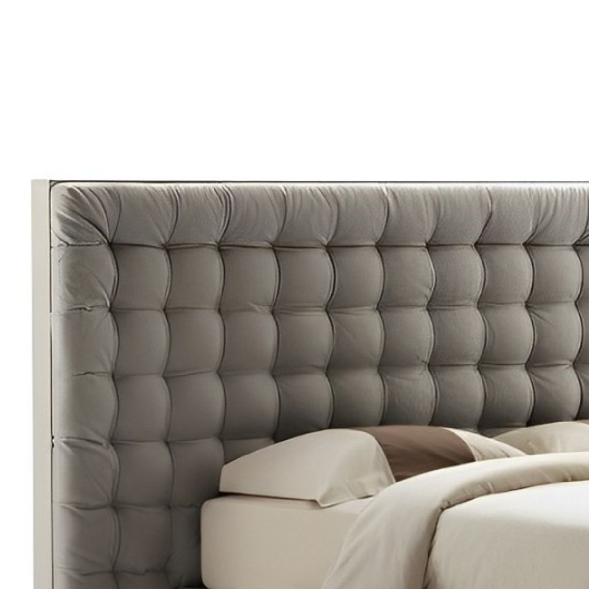 HOGAR & SPACIOS - HYS CABECERA KING MARQUEZ BURBUJA MARRON CLARO