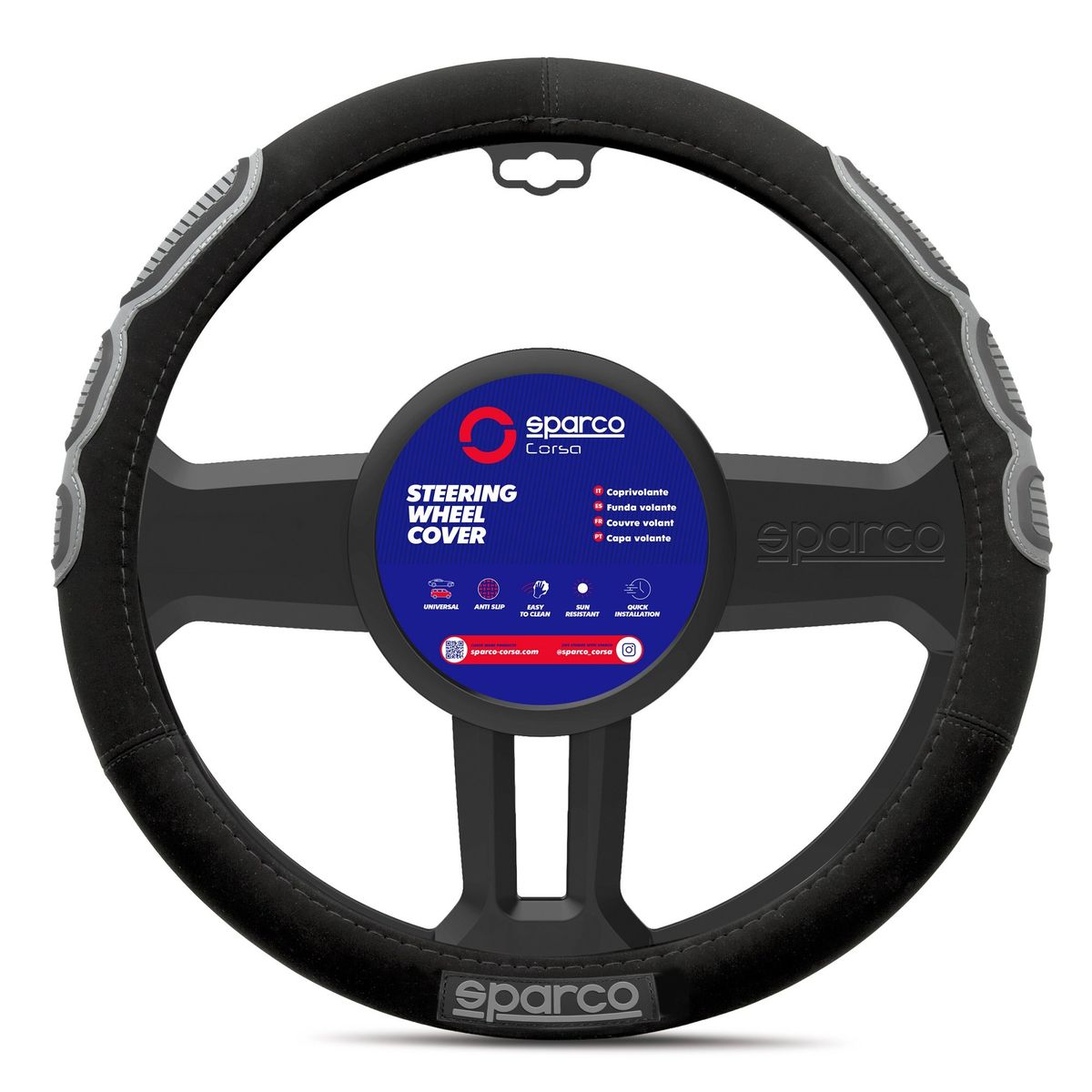 SPARCO - Forro De timon Sparco Deportivo Antideslizante Color Gris