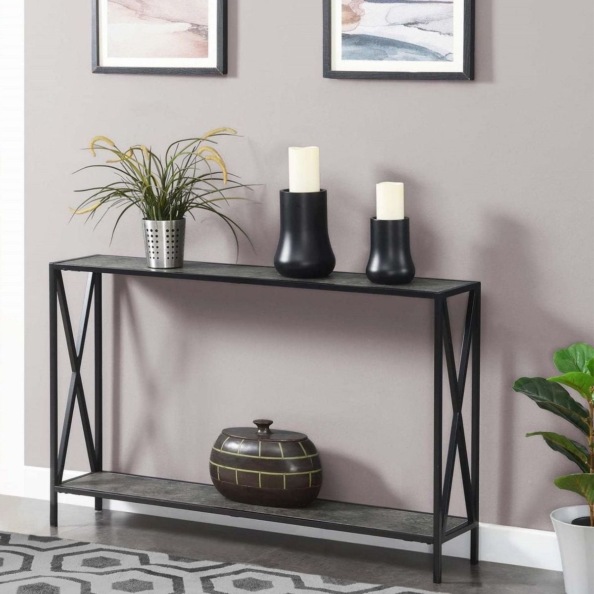 GENERICO - Consola Recibidor Lupin Cemento Coricha Home