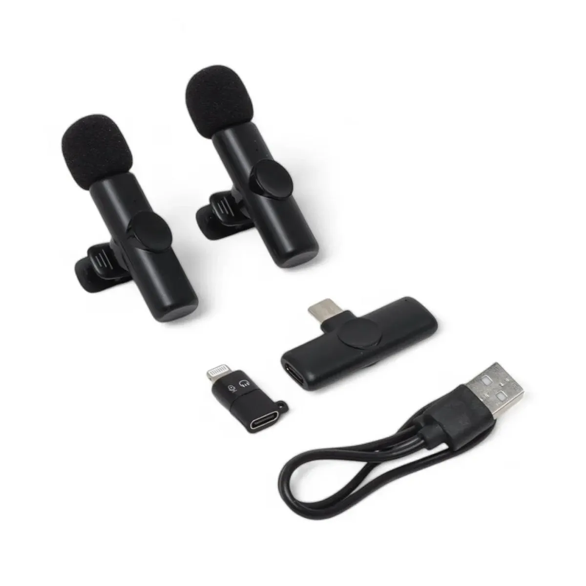 GENERICO - Micrófono solapero inalámbrico DUAL Tipo C - K11