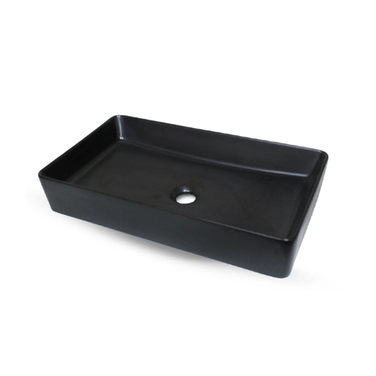FRATELLI - LAVAMANOS DE LOZA RECTANGULAR NEGRO 171