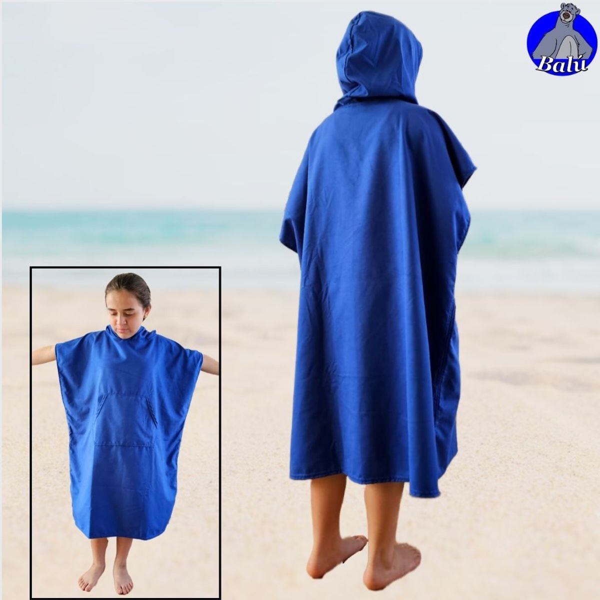 GENERICO - Poncho cambiador en microfibra ultrafina