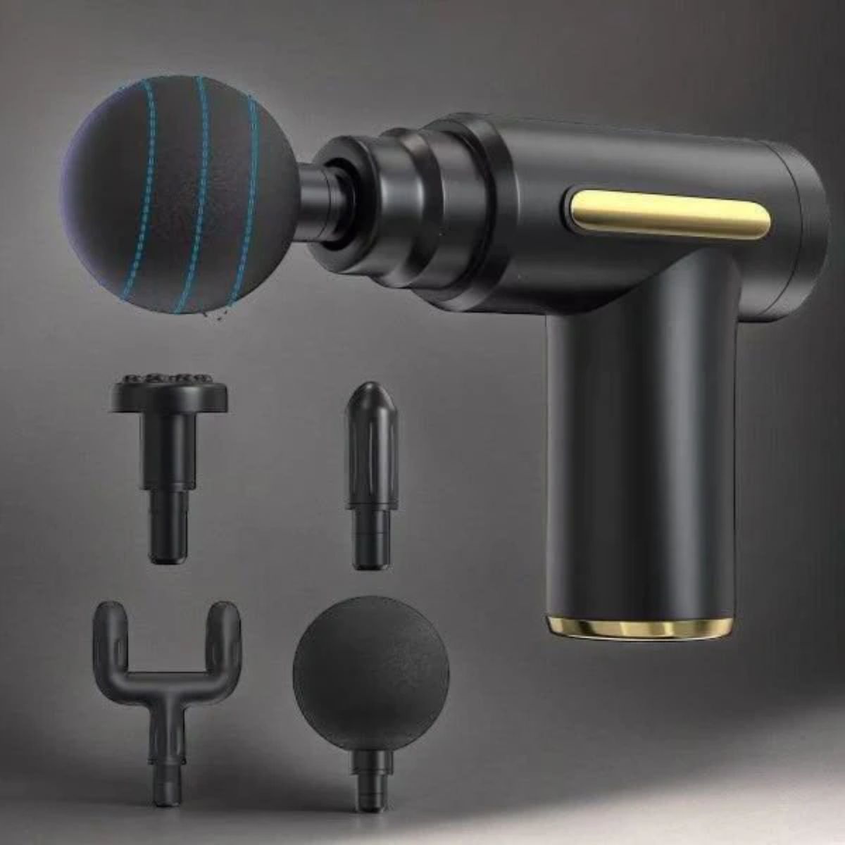 GENERICO - Pistola De Masaje Masajeador Muscular 6 Velocidades - Negro