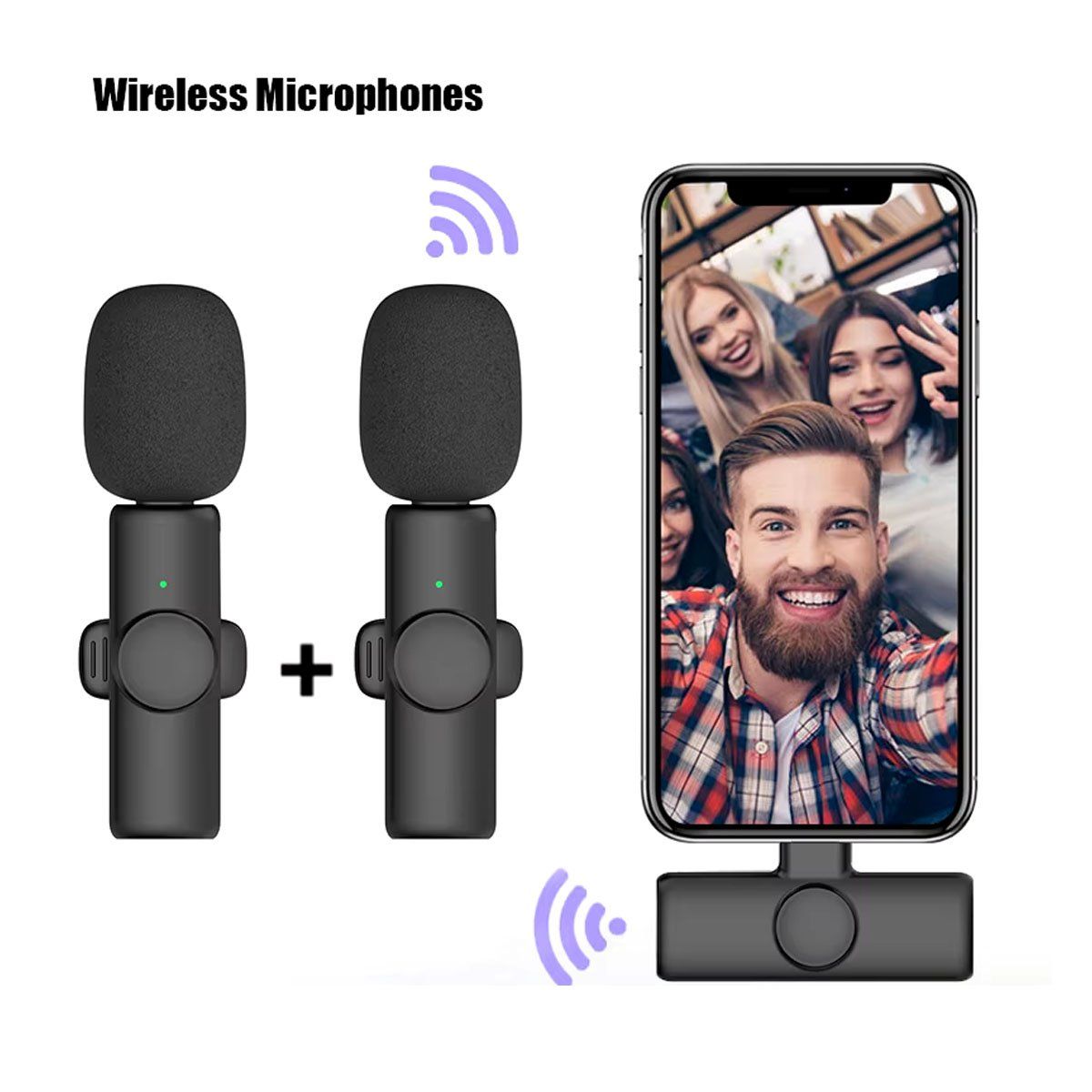 GENERICO - Micrófono Inalámbrico K11 Doble Para Celular Android Iphone