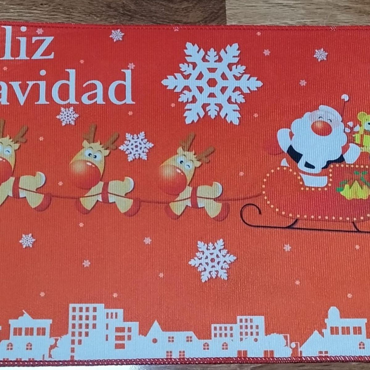 GENERICO - Pack 2 Tapete de Navidad para Puerta lavables diferentes diseños