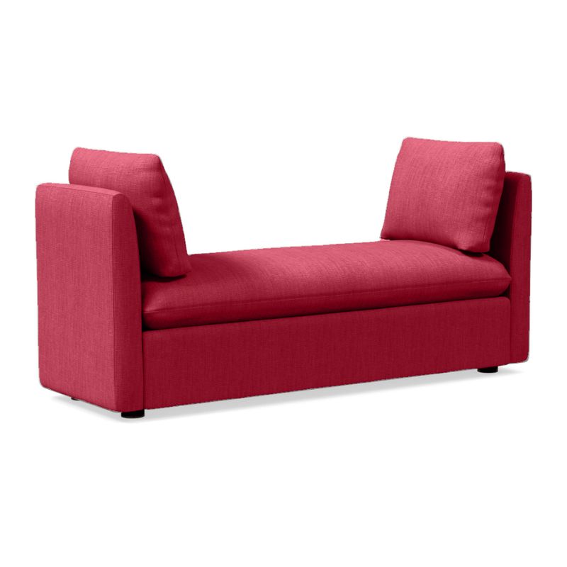 HOGAR & SPACIOS - HYS BANQUETA VITTO CAPITONE ROJO