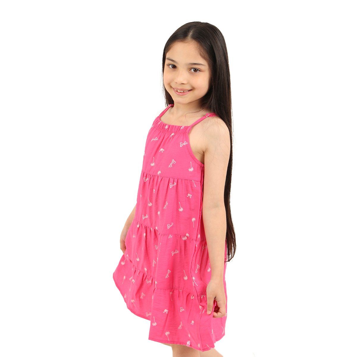 BARBIE - VESTIDO MODA MC NIÑA BARBIE FUCSIA