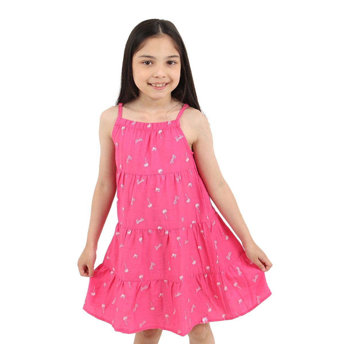 BARBIE - VESTIDO MODA MC NIÑA BARBIE FUCSIA