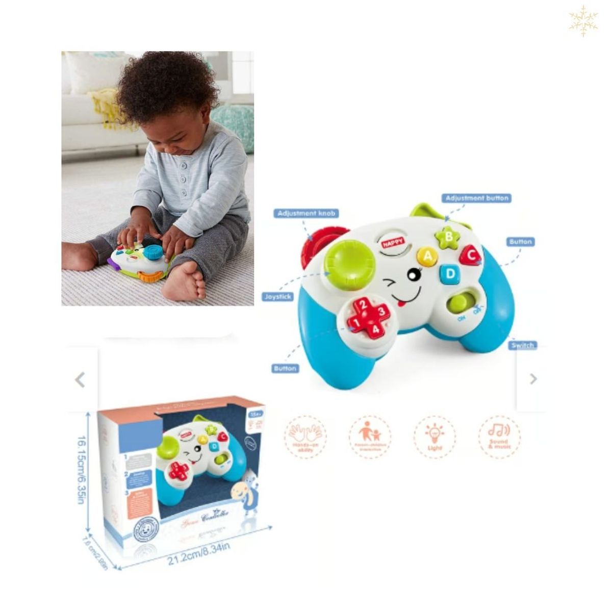 GENERICO - Juguete Para Bebes Control Musical - Celeste