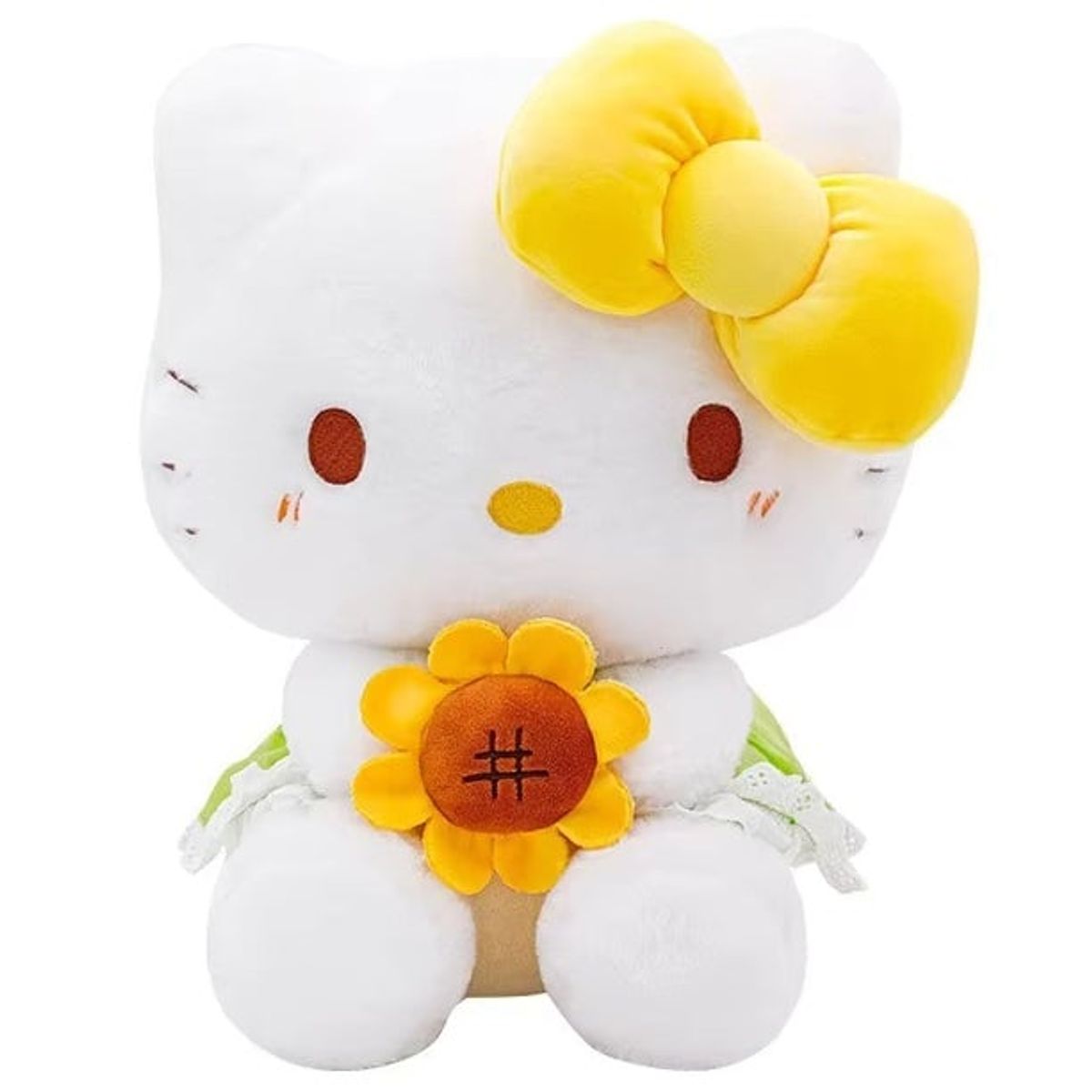 SANRIO - PELUCHE SANRIO KITTY GIRASOL GREEN 35CM